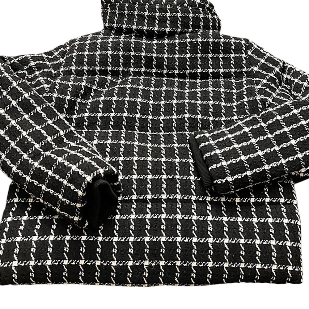 Jason Wu Plaid Tweed Quilted Puffer Jacket black & white - NWT - Picture 5 of 11